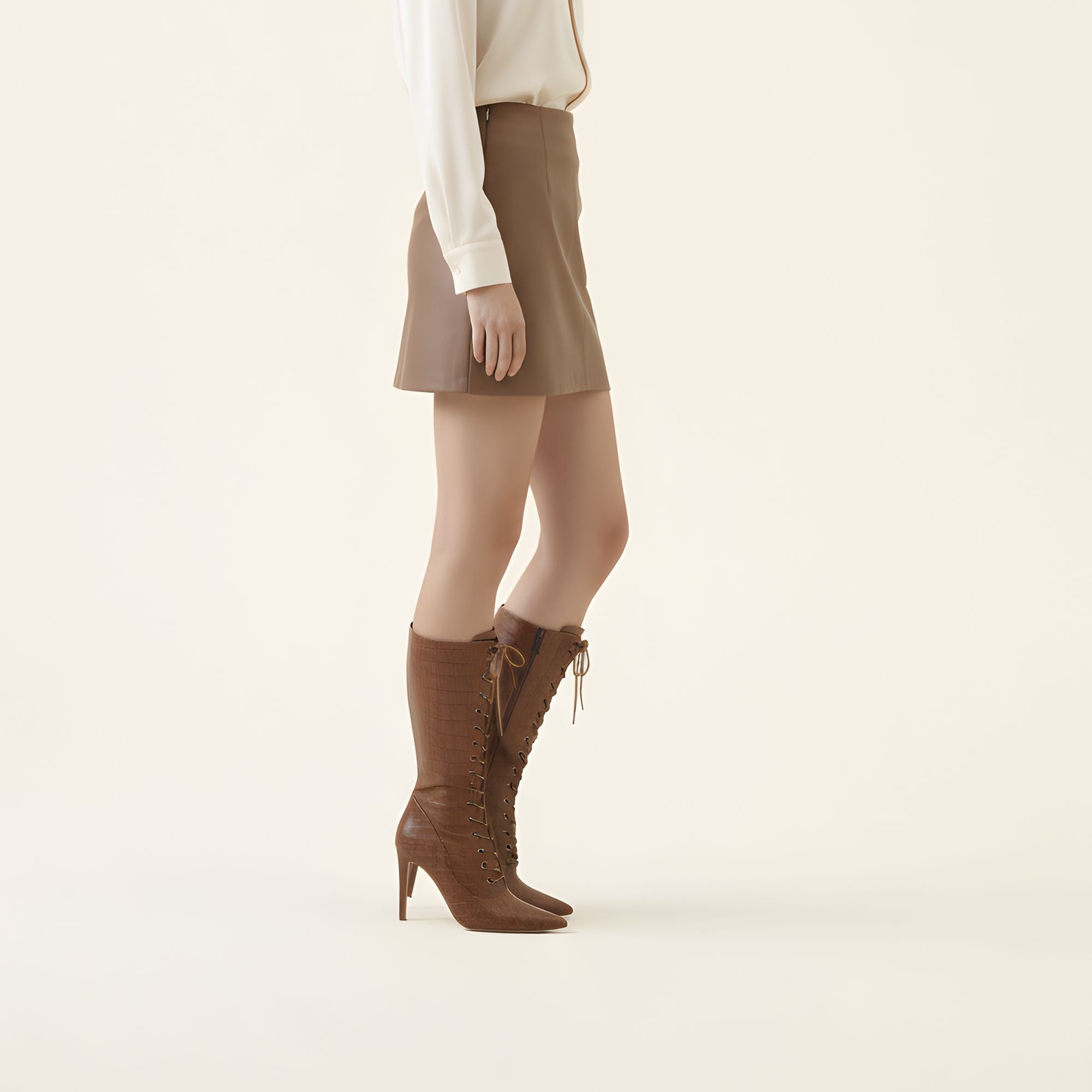 Botines Nemesis Marrón Cocodrilo para mujer en Madrid 