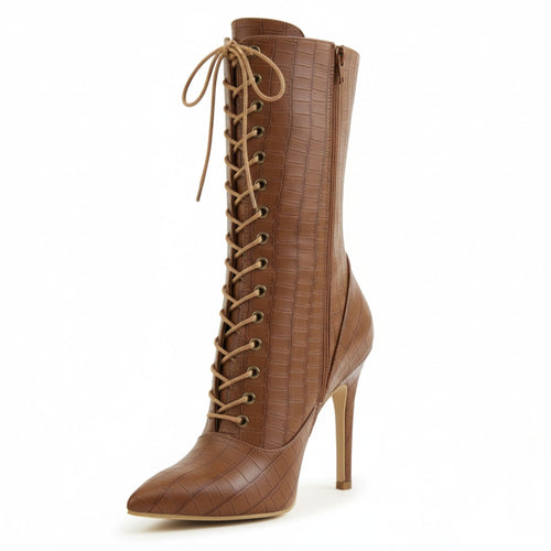 Botines Nemesis Marrón Cocodrilo para mujer en Madrid 