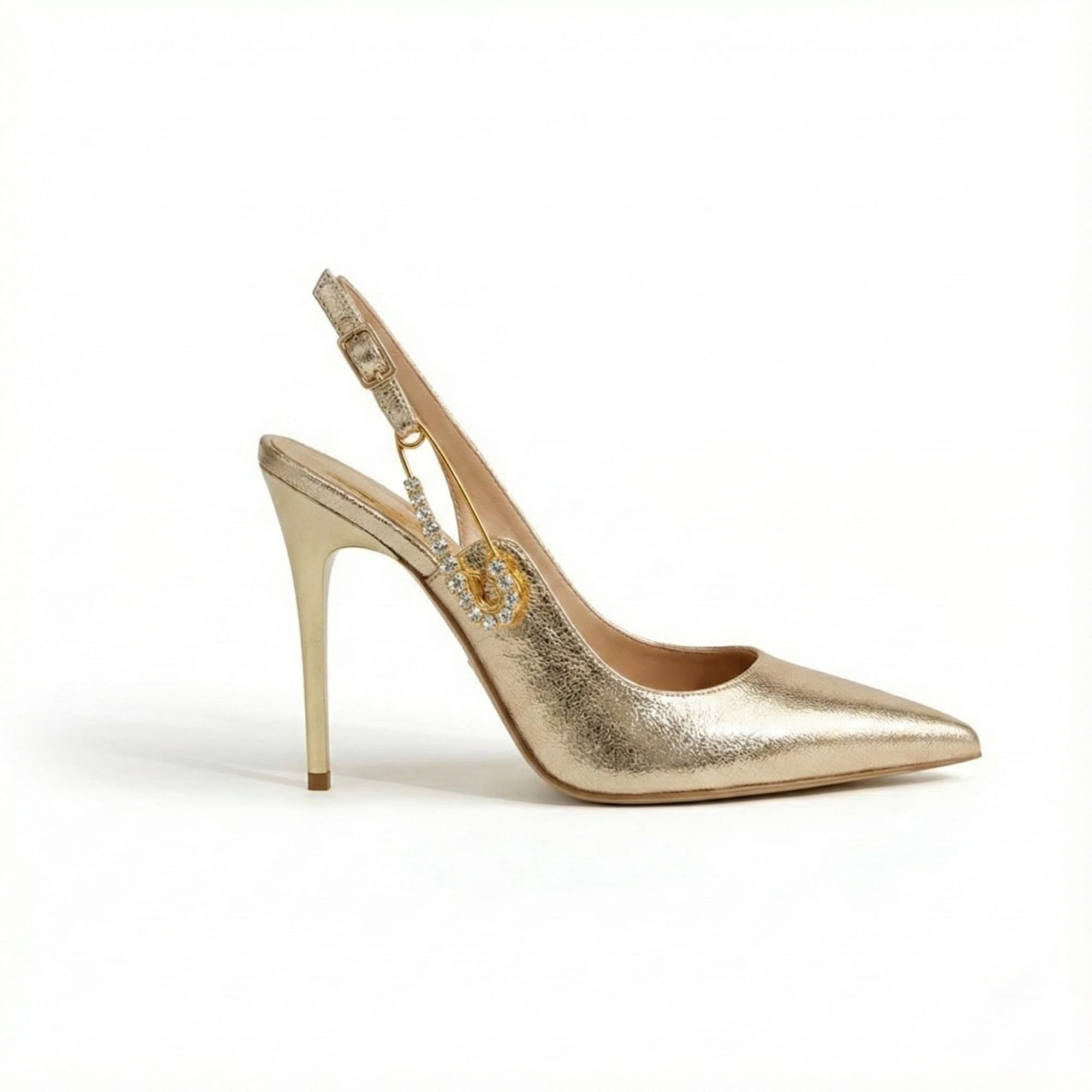 Stilettos Aura Dorado con Broche para Mujer en Canarias